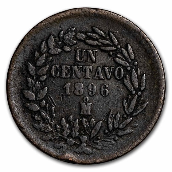 1869-1897 Mexico Copper 1 Centavo Avg Circ 1869-1897 Mexico Copper 1 Centavo Avg Circ