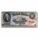 1869 $2.00 Legal Tender "Rainbow" VF (Fr#42)