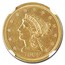 1869 $2.50 Liberty Gold Quarter Eagle MS-61 NGC