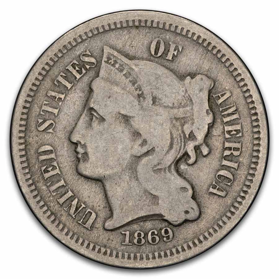 Buy 1869 3 Cent Nickel VG | APMEX