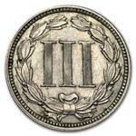 1869 3 Cent Nickel XF