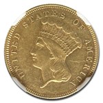 1869 $3 Gold Princess AU-55 NGC