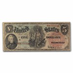 1869 $5.00 Legal Tender Woodchopper "Rainbow" VG (Fr#64)