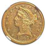 1869 $5 Liberty Gold Half Eagle AU-55 NGC