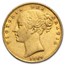 1869 Great Britain Gold Sovereign Victoria Shield AU (D#38)