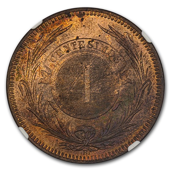 4 centesimos 1869 uruguay ngc