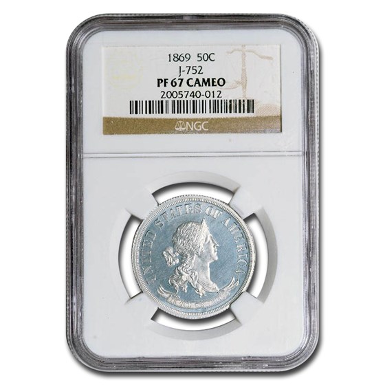 1869 Half Dollar Pattern PF-67 Cameo NGC (J-752)