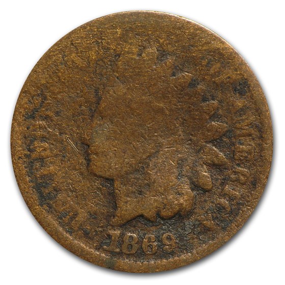 1869 Indian Head Cent Cull 1869 Indian Head Cent Cull