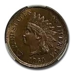 1869 Indian Head Cent MS-64 CACG (Brown)