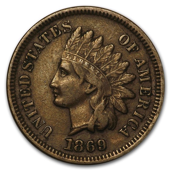 1869 Indian Head Cent VF 1869 Indian Head Cent VF