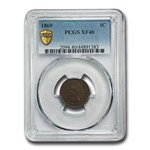 1869 Indian Head Cent XF-40 PCGS