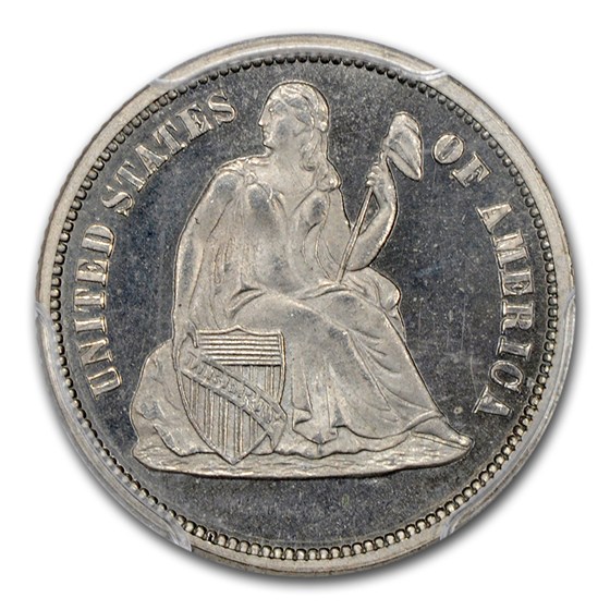 Buy 1869 Liberty Seated Dime Pattern PR-65 Cameo PCGS CAC (J-717a) | APMEX