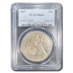 1869 Liberty Seated Dollar PR-60 PCGS
