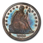 1869 Liberty Seated Dollar PR-66 PCGS