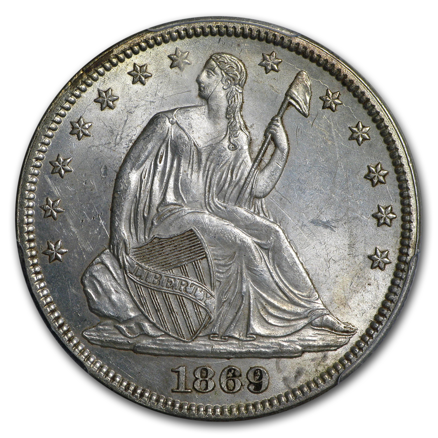 1869 (None) Phil Seated Liberty Half Dollar Value - APMEX