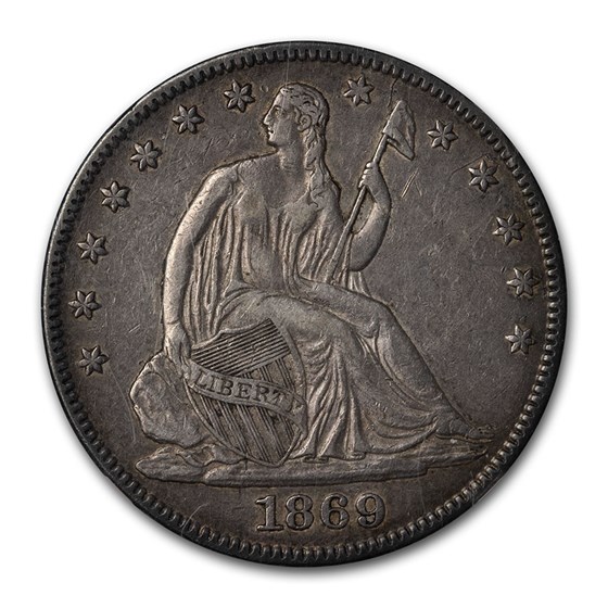 1869 Liberty Seated Half Dollar XF 1869 Liberty Seated Half Dollar XF