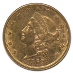 1869-S $20 Liberty Gold Double Eagle AU-58 NGC