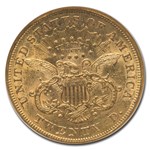 1869-S $20 Liberty Gold Double Eagle AU-58 NGC