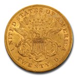 1869-S $20 Liberty Gold Double Eagle AU-58 PCGS CAC