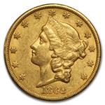 1869-S $20 Liberty Gold Double Eagle AU