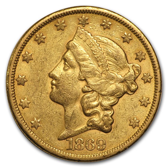 1869-S $20 Liberty Gold Double Eagle AU 1869-S $20 Liberty Gold Double Eagle AU