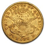 1869-S $20 Liberty Gold Double Eagle AU