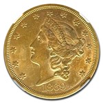 1869-S $20 Liberty Gold Double Eagle MS-61+ NGC