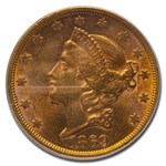 1869-S $20 Liberty Gold Double Eagle MS-61 PCGS