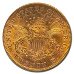 1869-S $20 Liberty Gold Double Eagle MS-61 PCGS