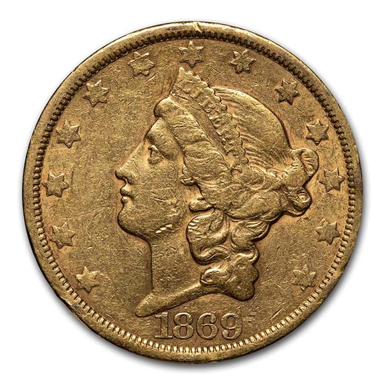 1869-S $20 Liberty Gold Double Eagle XF 1869-S $20 Liberty Gold Double Eagle XF