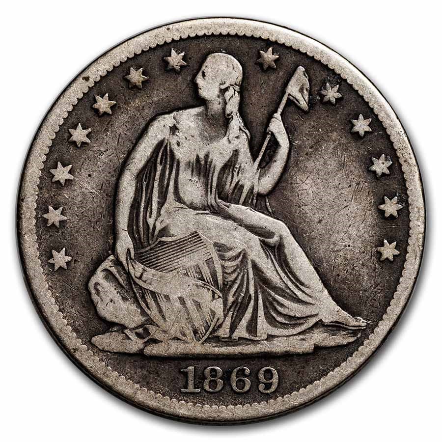 1869-S Liberty Seated Half Dollar Fine