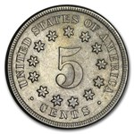 1869 Shield Nickel AU