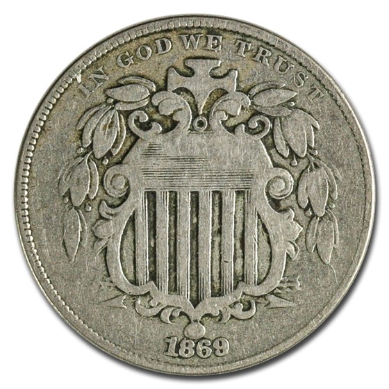 1869 Shield Nickel Fine 1869 Shield Nickel Fine
