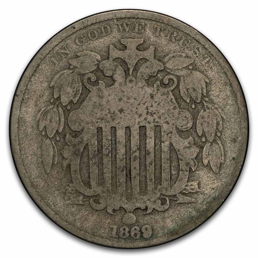 1869 Shield Nickel Good