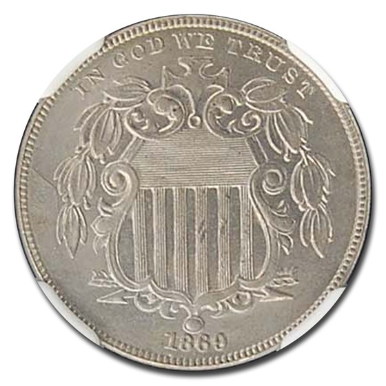 1869 Shield Nickel MS-64 NGC 1869 Shield Nickel MS-64 NGC
