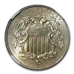 1869 Shield Nickel MS-66 NGC
