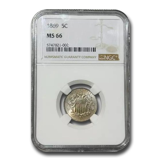 1869 Shield Nickel MS-66 NGC 1869 Shield Nickel MS-66 NGC