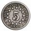 1869 Shield Nickel VG
