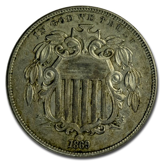 1869 Shield Nickel XF 1869 Shield Nickel XF