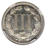 1869 Three Cent Nickel PF-67 Cameo NGC CAC