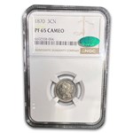 1869 Three Cent Nickel PF-67 Cameo NGC CAC