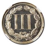 1869 Three Cent Nickel PF-67 Cameo NGC