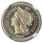 1869 Three Cent Nickel PF-67 UCAM NGC