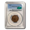1869 Two Cent Piece MS-64 PCGS CAC (Brown)