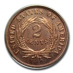 1869 Two Cent Piece PR-64 PCGS (Red)