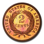 1869 Two Cent Piece PR-66 PCGS (Red)