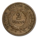 1869 Two Cent Piece VF