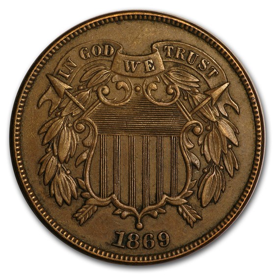1869 Two Cent Piece XF 1869 Two Cent Piece XF