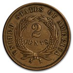 1869 Two Cent Piece XF
