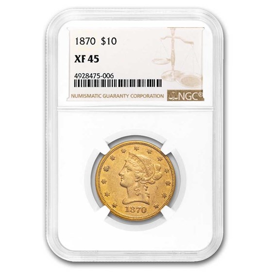 1870 $10 Liberty Gold Eagle XF-45 NGC 1870 $10 Liberty Gold Eagle XF-45 NGC